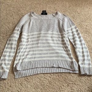 Gray and White Striped Kohl’s Sweater